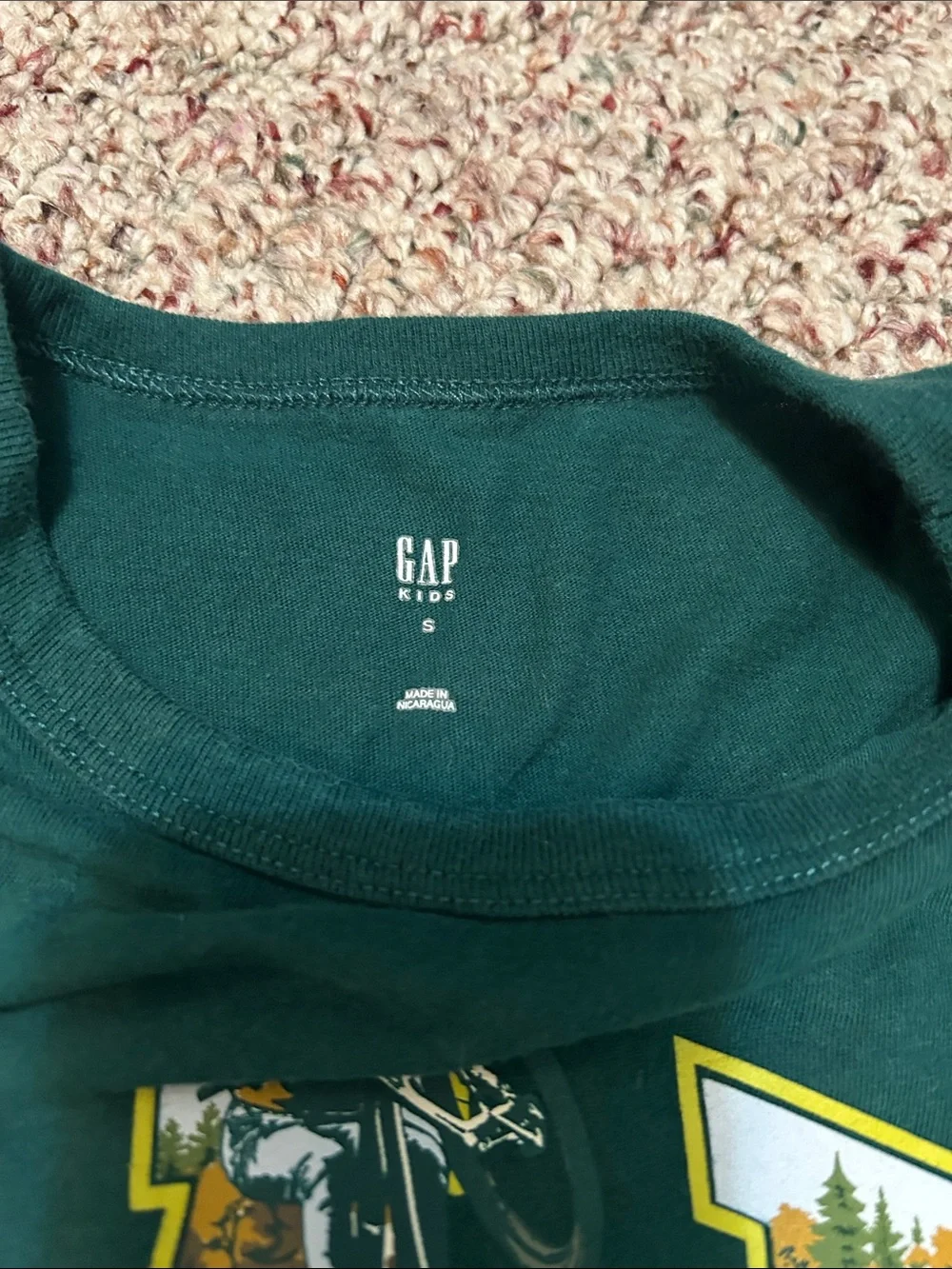 GAP Kids Tees Set - Dark Green and Olive Graphic Shirts